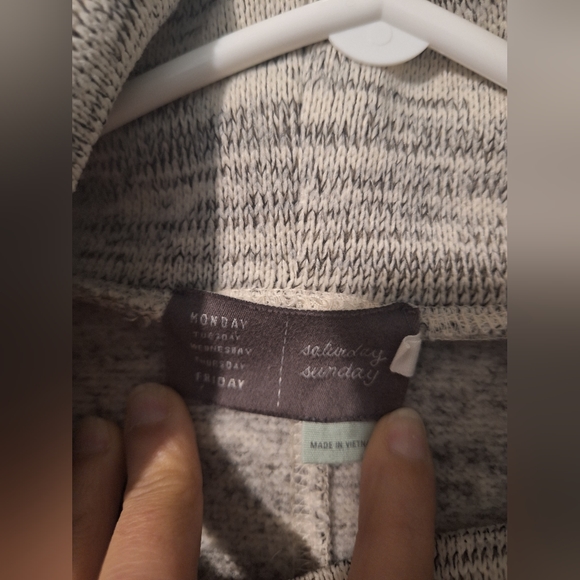 Anthropologie Saturday Sunday Womens Gray High Low Cowl Neck Pullover  XXS - Picture 3 of 8